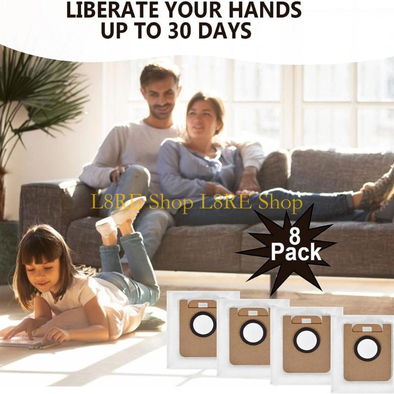 L8RE Robot Vacuum Cleaner Nonwoven Fabric Garbage Dust Bags for D10 D10s 8x