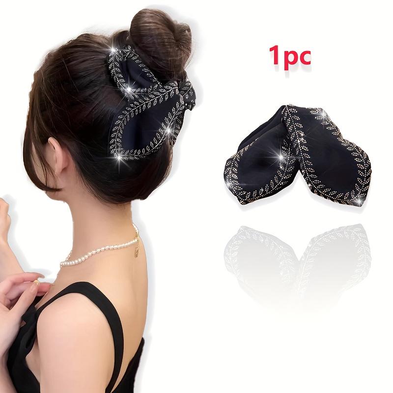 1Pc Strong Hold Hair Claw Clip for Thick Hair – Large Non-Slip Acrylic Jaw Clip, Retro Rhinestone Hair Accessory for Women