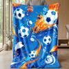 Soccer Ball Splash Art 4 Theme blanket Lightweight Warm Flannel Blanket Decorative Throw Blanket for Home Decoration