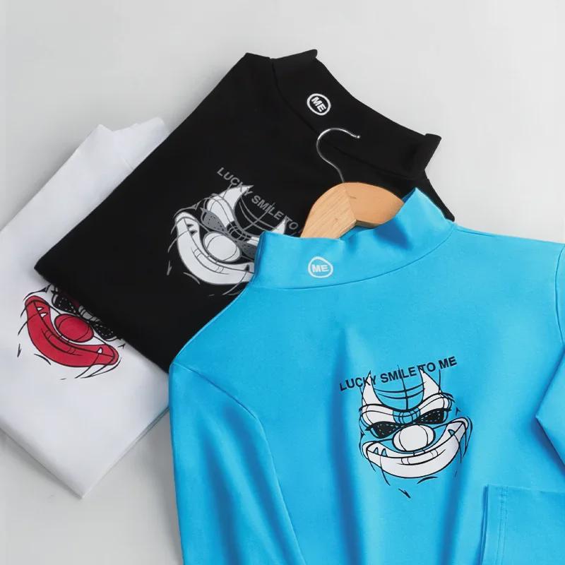 Мужской хлопковый топ с высоким воротником и длинными рукавами — удобная, дышащая осенняя одежда.