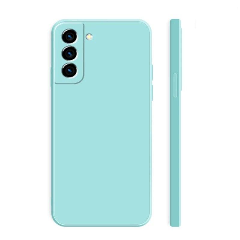 Square Liquid Silicone Protective Phone Case For Samsung Galaxy A32 A52 A72 A71 A51 S21 Ultra S20 FE S10 S9 Plus Note 20 Candy Color Soft TPU Cover