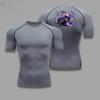 Графические компрессионные футболки Bleach для мужчин, футболка для тренировок в зале, для бега, летние спортивные футболки с быстрым высыханием, топы, рашгард с коротким рукавом