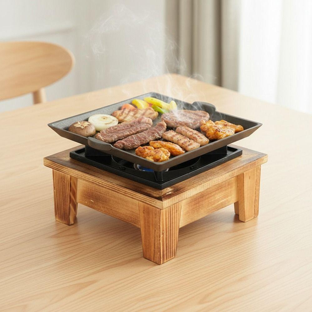 Wood Frame Barbecue Oven Furnace Aluminum Zinc Zinc Alloy Charcoal Oven Stove Camping Oven Stove  Restaurant