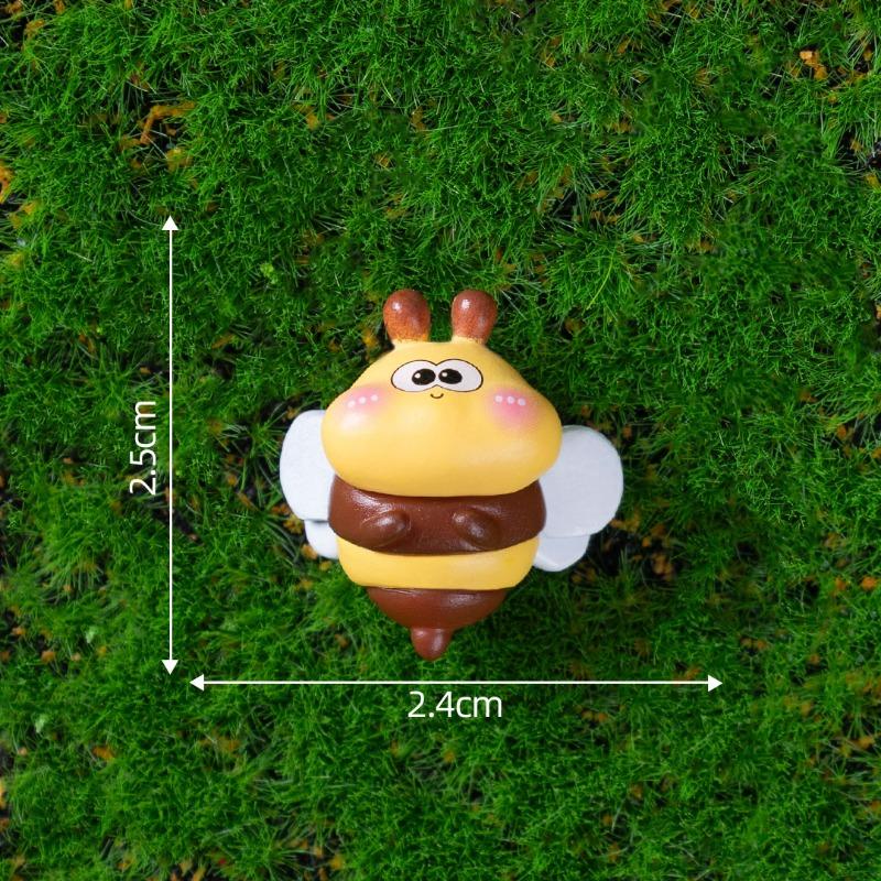 Милая маленькая фигурка пчелы Садовое ландшафтное украшение Подвесные аксессуары Микро-ландшафт Маленькие украшения