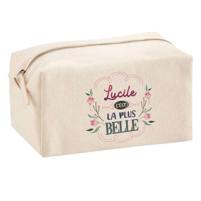 Trousse multifonction Lucile la plus belle Cadeau Anniversaire Noël Idée Personnalisé Original | Trousse Scolaire Fournitures Bureau