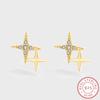 Classic Yellow Star Shape S925 Sterling Silver Earrings for Women's High-quality Zircon Earrings Anniversary Sterling Silver Ornaments Party Jewelry