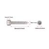 50/100pcs M2 M3 Cylinder Head Hex Socket Screws 304 Stainlesss Steel Fullys Threaded Self-Tapping Screws Suitable for Furniture, Machinery