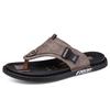 Летние кожаные мужские шлепанцы, мужские тапочки, размер 38-45