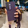 Чехол-сумка через плечо для Samsung Galaxy A55 A54 A53 A15 A35 A34 A25 A14 S23 S24 Ultra, блестящий, с плюшевым ремешком на шею, веревкой, мягкая крышка