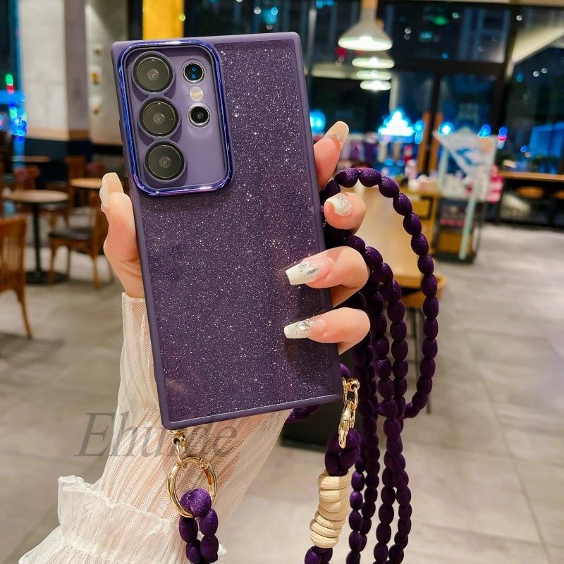Плюшевый чехол-ремешок для Xiaomi POCO X6 Pro F6 M6 X5 F5 X3 F3 Redmi Note 13 Pro Plus, блестящий, мягкий ТПУ, милый чехол с ремешком-шнурком через плечо