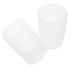 2 Pcs Bathroom Supplies Toothbrush Cups Clear Transparent Bathroom Drink Wash Holders Couples Toothpaste Storage