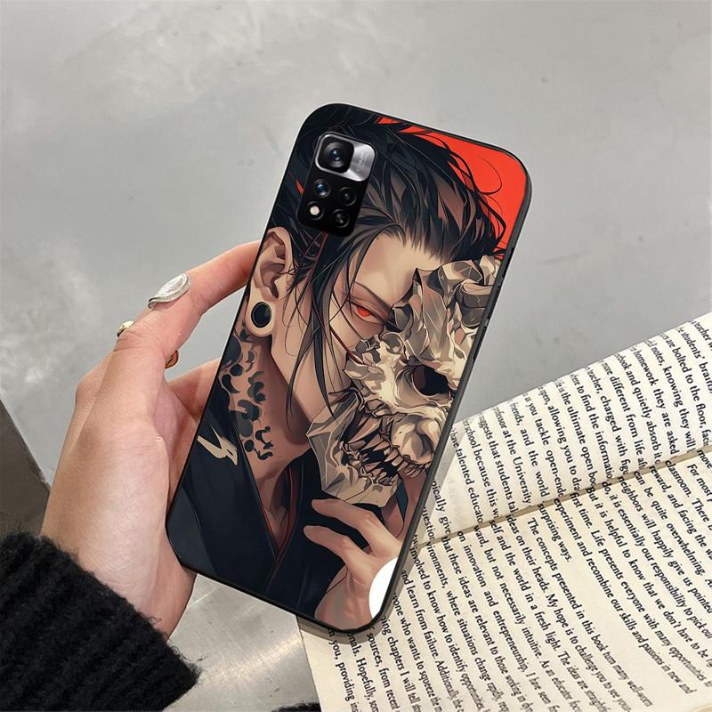 Чехол для телефона для Xiaomi Redmi note 14 Pro 14 13 12 11 10 Pro 14S 12S 11S Redmi 14C 13C 10 Аниме Девушка С Маской Они
