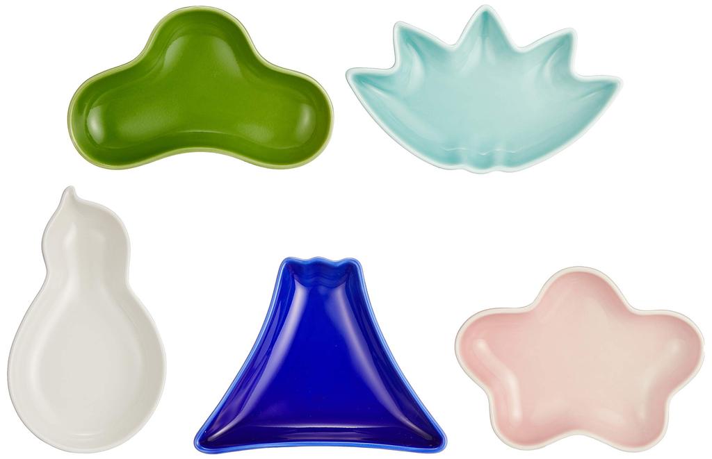 Hasami Ware Sunny Bean Plate Set of 5 Color 19652 "essence"