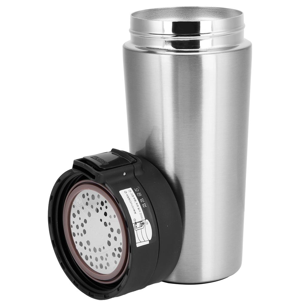 380ml Coffee Mug with Strainer Portable Thermal Cup Water Bottle for Home Office Travel