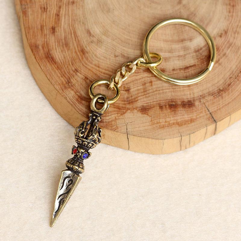 Кулон ручной работы Религиозный пестик Молитвенные подвески Буддийский ваджрный пестик Медь