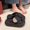 Модные летние повседневные однотонные плоские сандалии Популярные 2024 Открытый носок Уличные шлепанцы Пляжная женская обувь Zapatos De Mujer Шлепанцы