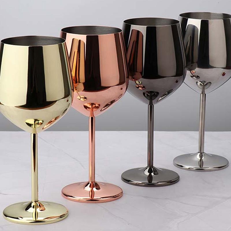 Stainless Steel Wine Glass 20 Oz Reusable Break-resistant Stemware for Travel Camping Swimming Pool Beautiful Unique Portable Me