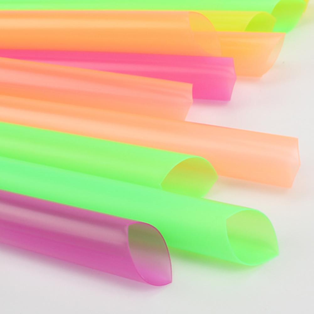 100pcs Large Drinking Straws Mixed Colors For Pearl Bubble Milk 20cm X 1cm Bar Accessories Tea Smoothie Party Plastic