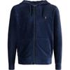 Polo Ss23 Solid Color Logo Embroidered Zip-Up Hoodie Men Hoodies Navy-Blue 710877154-005