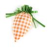 Easter Plaid Carrot Gift Bag Portable Cute Radish Shape Goodies Snack Present Treat Candy Drawstring Bag Happy Easter Festival Gift