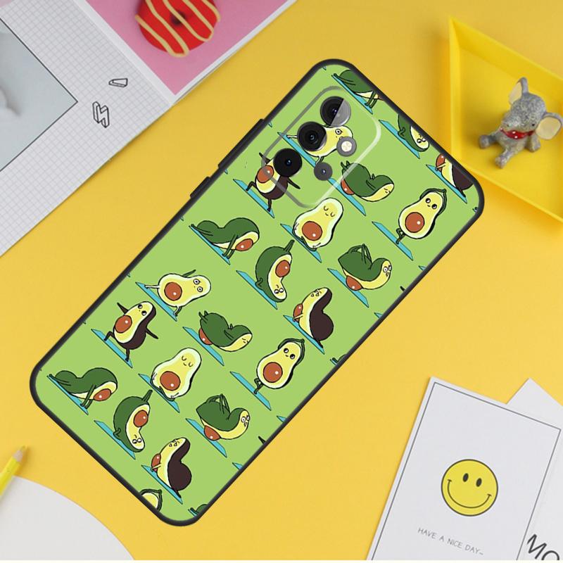 Avocado Yoga Funny Pattern Phone Case For Samsung Galaxy A53 A33 A13 A12 A32 A52 A14 A34 A54 A15 A25 A35 A55 A71 A51