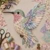 Hand Stitching Learning Project 3D Bird Patchwork Kit, DIY Hummingbird Owl Sewing Relaxing Afternoon Creative Hobby Handmade Fabric Art Crafting