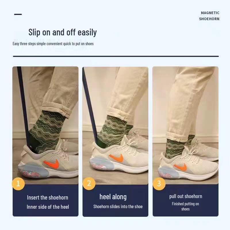 Магнитная обувная ложка с длинной ручкой