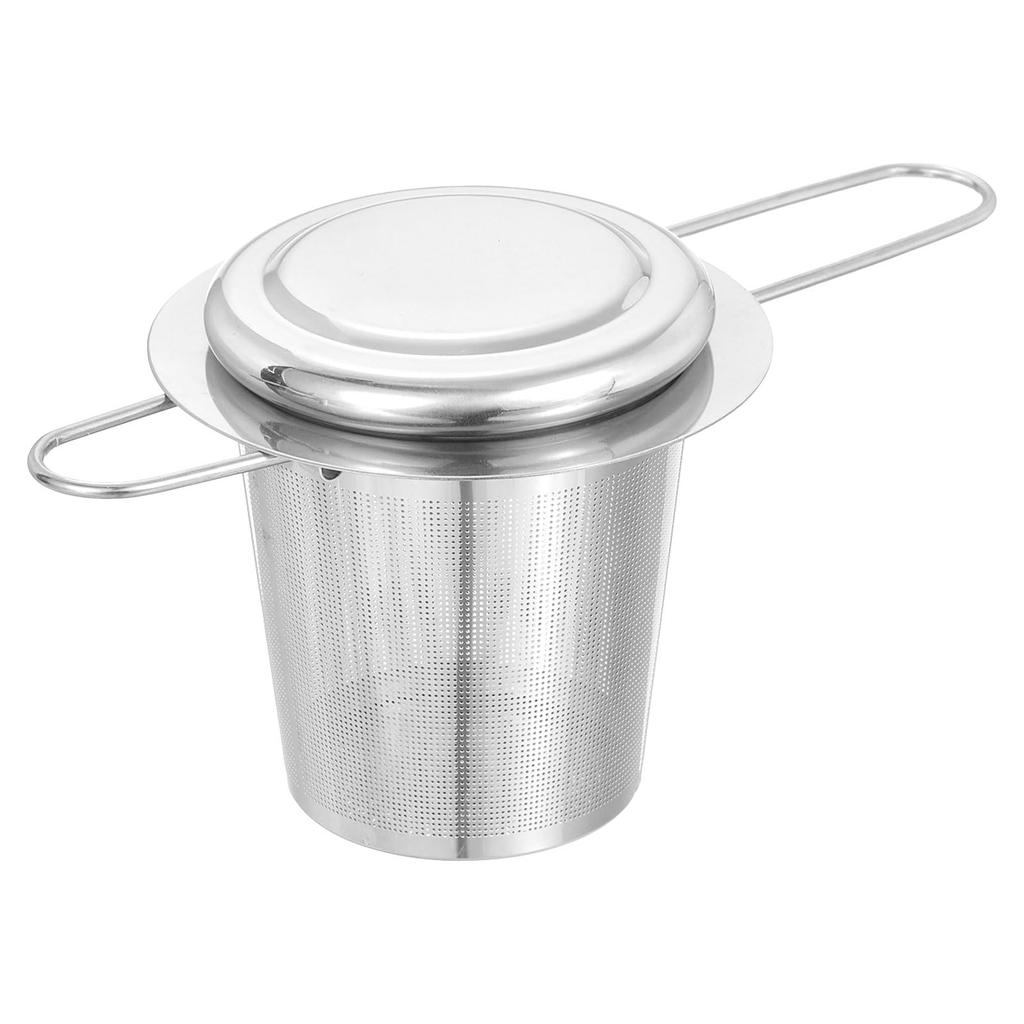 Uxcell 1-Piece Tea Infuser Filter, Fine Mesh, Loose Tea Steeper with Folding Handle, Stainless Steel Tea Strainer for Loose Leaf Tea, Silver