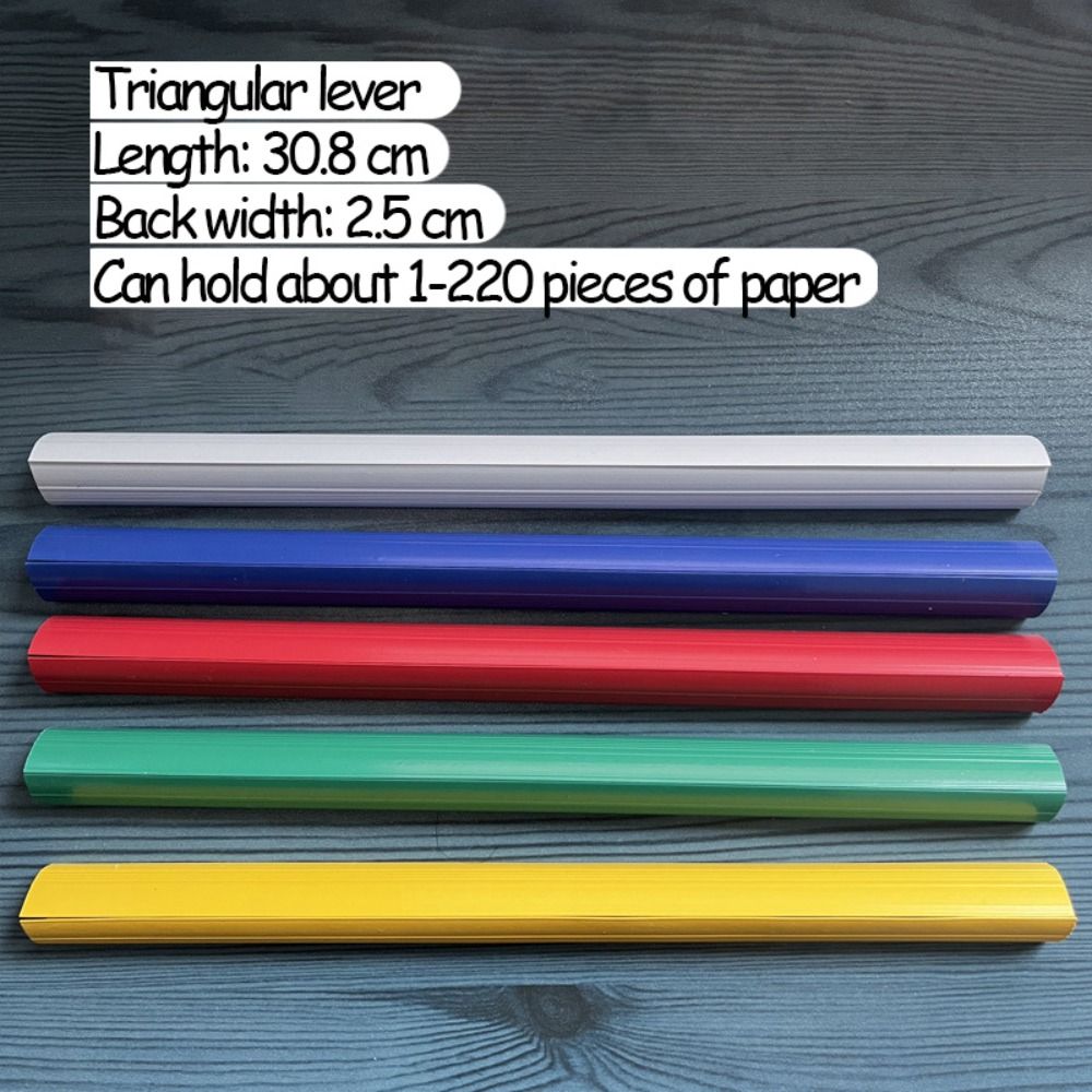 10 Pcs Tailorable Slide Binder Clamp Bar Transparent Thickened Sucker Rod Clamp Book Cover