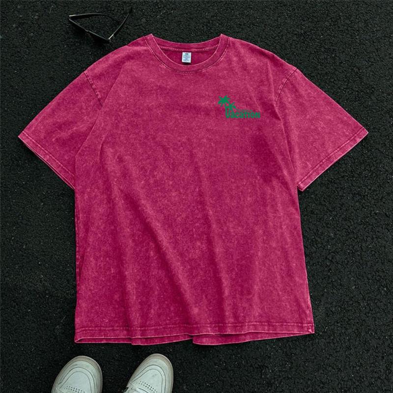 Винтажная футболка из 100% хлопка, выстиранная кислотой, с короткими рукавами, уличная одежда для отдыха, футболки большого размера в стиле Харадзюку в стиле хип-хоп
