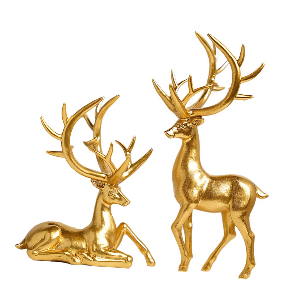 Exquisites Resin Elk Sculptures Resin Deer Ornamentation Perfect For Enhancing Artistic Ambiance In Living Space