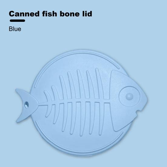 Крышка для банки с кормом для домашних животных с ложкой в форме рыбьей кости Крышка для банки для кошек, сохраняющая свежесть