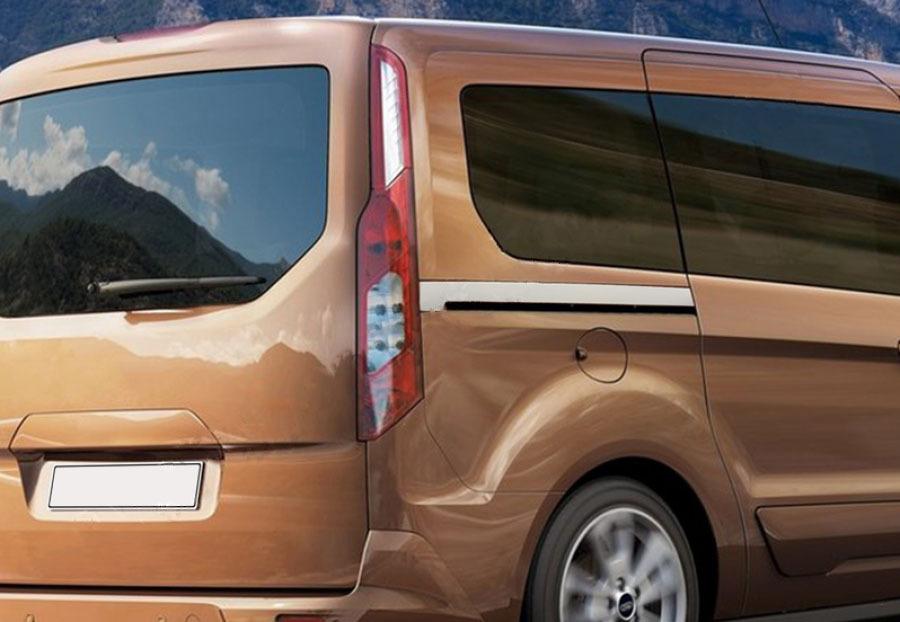 Молдинг сдвижной двери (2 шт, нерж) для Ford Connect 2014-2021 гг