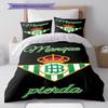 Real Betis Balompié Bedding Quilt Set Quilt Cover Pillowcase Home Decoration Birthday Gift (1 * duvet cover + 2 * pillowcase, without core)