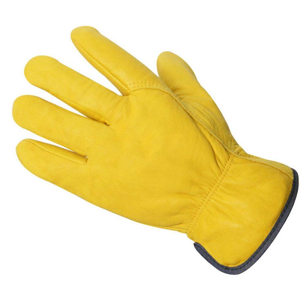 Wear-resistant Leather Mechanic Garden Plush Work Gloves Labor Gloves Driving Gloves Winter Warm