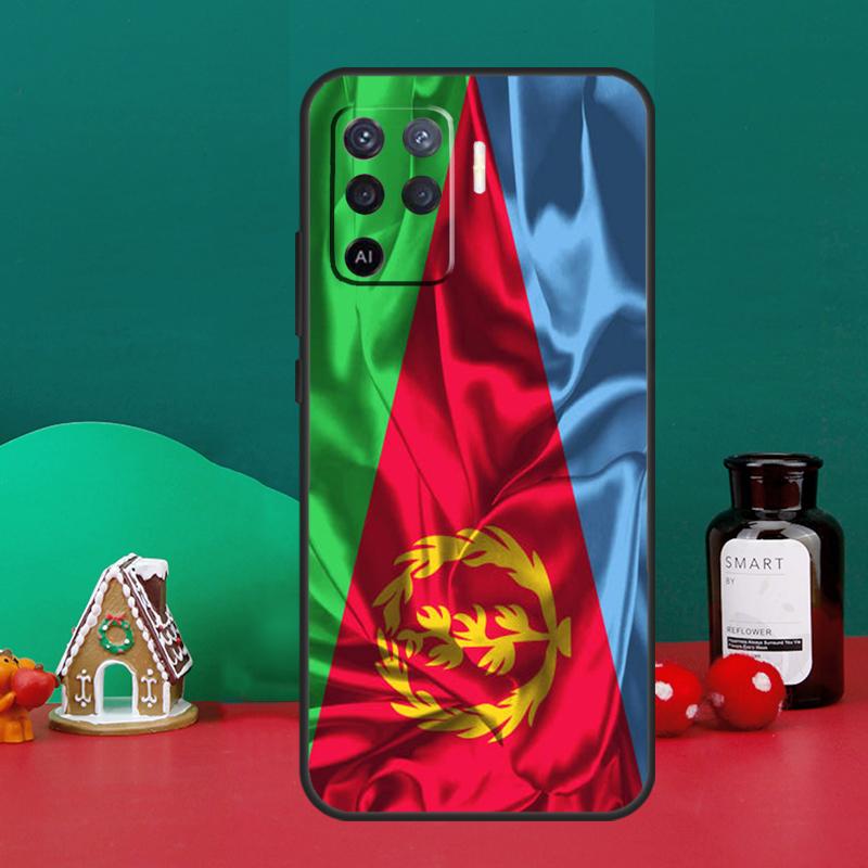Eritrea Flag Case For Oppo A16 A76 A96 A17 A60 A40 A80 A98 A58 A78 A18 A38 A57 A74 A54 A94 A15 A5 A6 Pro