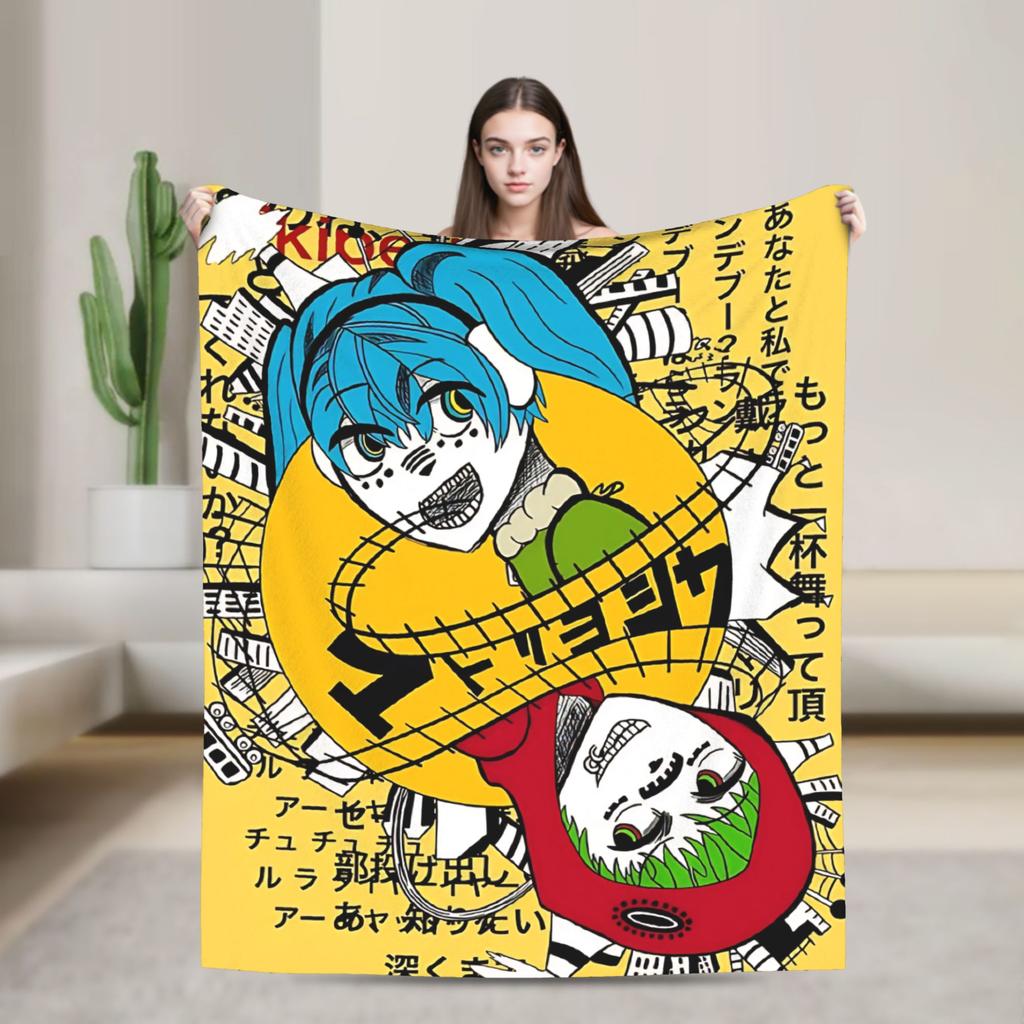 Shin TsukimiKanna Kizuchi Blanket Travel Office Throw Blanket For Couch Chair Sofa Bed Warm Soft Customized Quality Bedspread