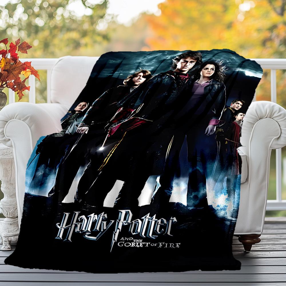 1 шт. Гарри Поттер Кубок Огня Наружное Фланелевое Пледное Одеяло Всесезонное Мягкое Тепло, Декор для Дома 1031223