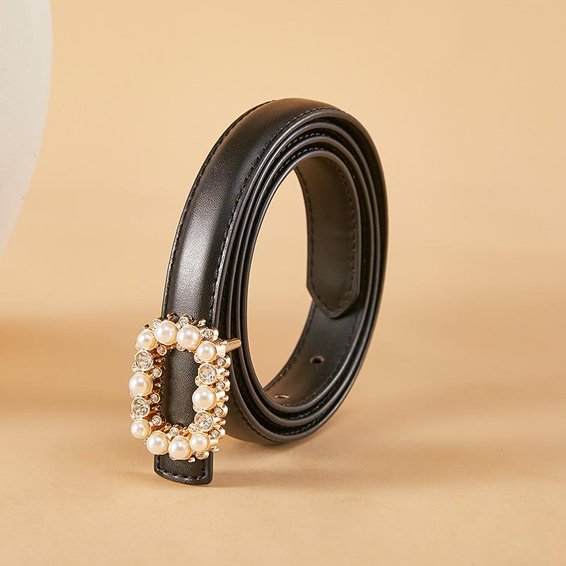 Women'S Belt Waist Women'S New Fashion Skirt Decoration Simple Dress Accessories Cowhide Thin Belt Women