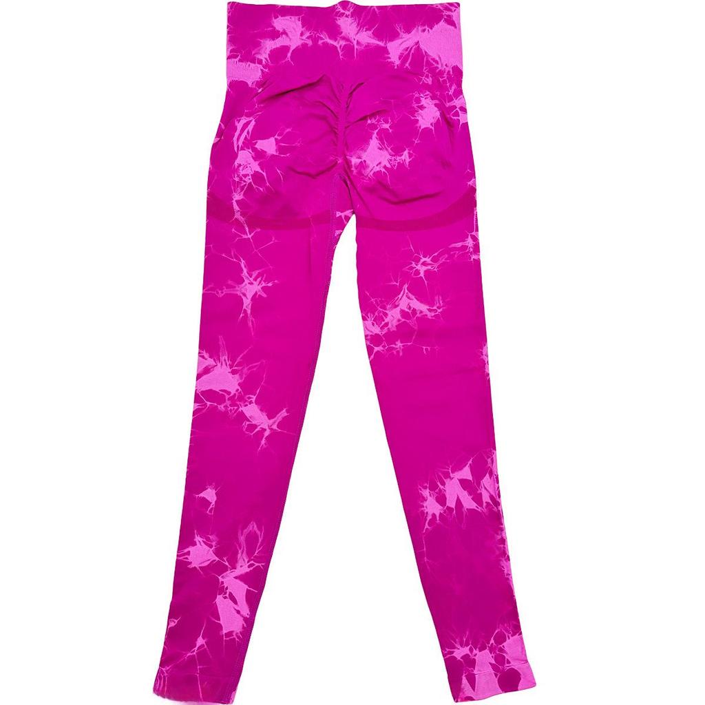 Quick-Drying Tie-Dyed Seamless Yoga Pants - Hip-Lifting & Elastic Fitness Trousers