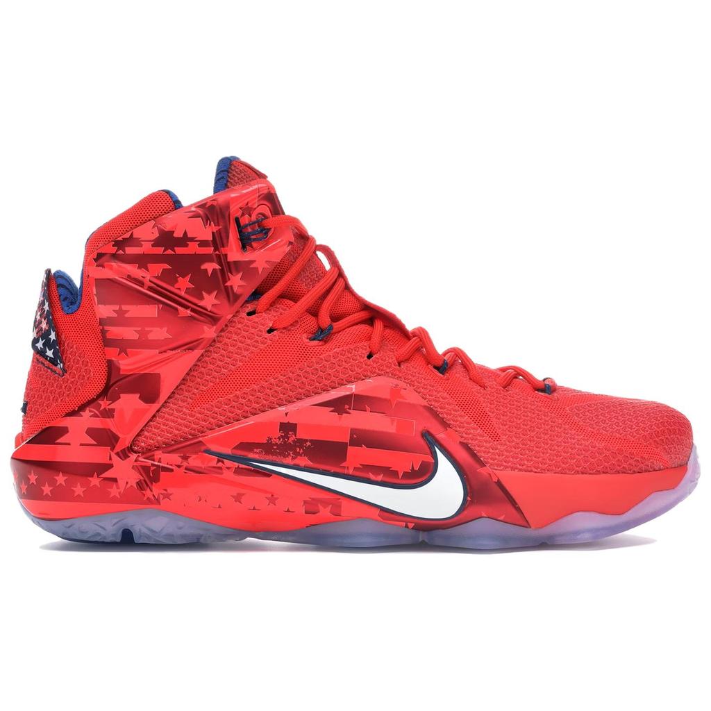 Nike LeBron 12 EP США Унисекс Кроссовки Красный Светло-малиновый Белый 707781-616