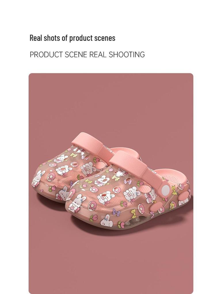 Летние детские сандалии Баотоу 2026: Дырявые туфли для мальчиков и девочек для пляжа