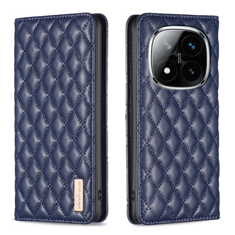 Diamond Lattice Magnetic Leather Flip Phone Case For Redmi