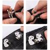 10Pairs Panda Waist Extenders No Sewing Jeans Waist Tighteners Adjustable Waist Button Pants Waist Button for Jeans