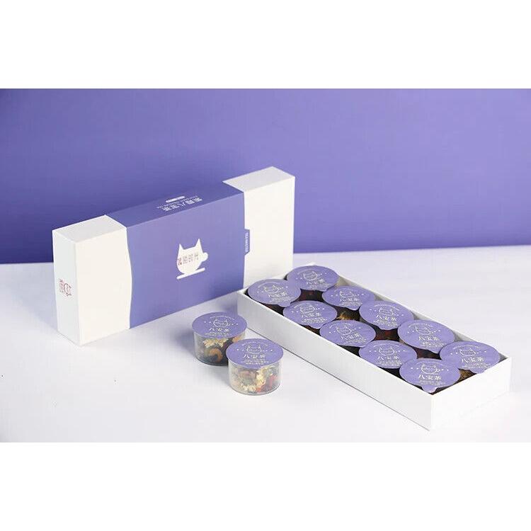 Высококачественный полезный чай «Восемь сокровищ» в маленькой банке, травяной чай 130 г