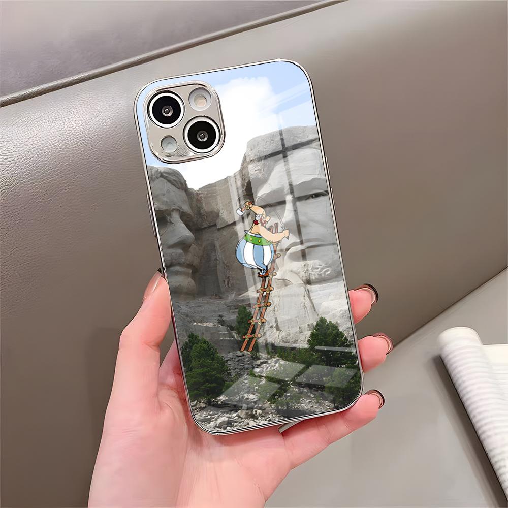 Asterix Y Obelix Phone Case For IPhone 17 Pro Max 15 Pro 16 14 Plus 12 13 Mini 11 Pro Shockproof Electroplated Glass Cover