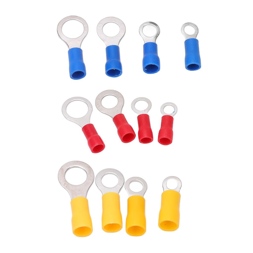 240PCS Mixed Ring Terminal Kit Quick Disconnect Insulated Wire Terminals Lug Set for Electrical