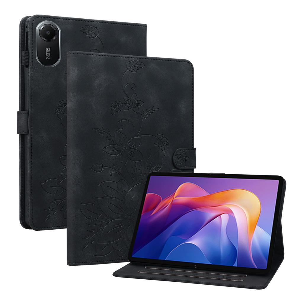 Emboss PU Leather Stand Case for Xiaomi Redmi Pad 2 2025 11.0 Inch Model 25040RP0AG 25040RP0AI with Card Slots Cover Shockproof