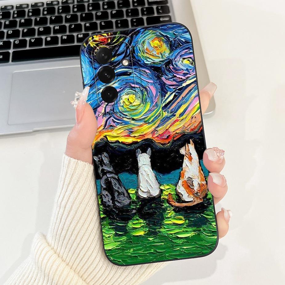 Для Samsung Galaxy A56 5G Чехол A16 A26 A36 Милый Кот Динозавр Конфета Чехол для Телефона Для Samsung A56 A 16 26 Galaxy A36 Мягкая Обложка Сумки