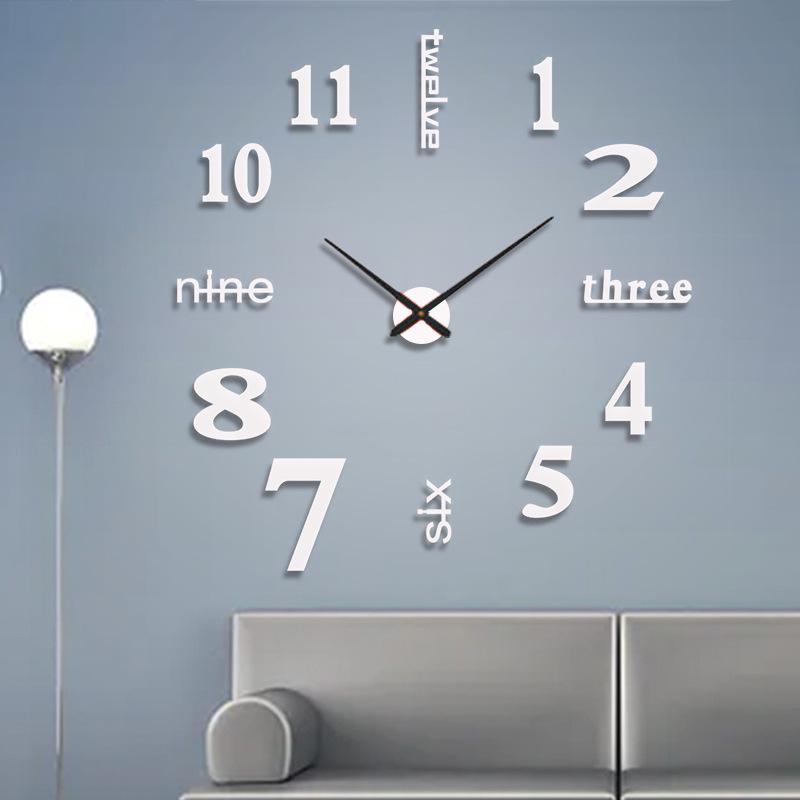 Creative Luminous DIY Wall Clock - Silent, Punch-Free Decorative Clock for Bedroom